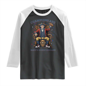 Champions Are Maye'd In NE Raglan Shirt Football Quarterback Number 10 TS12 Black White Print Your Wear