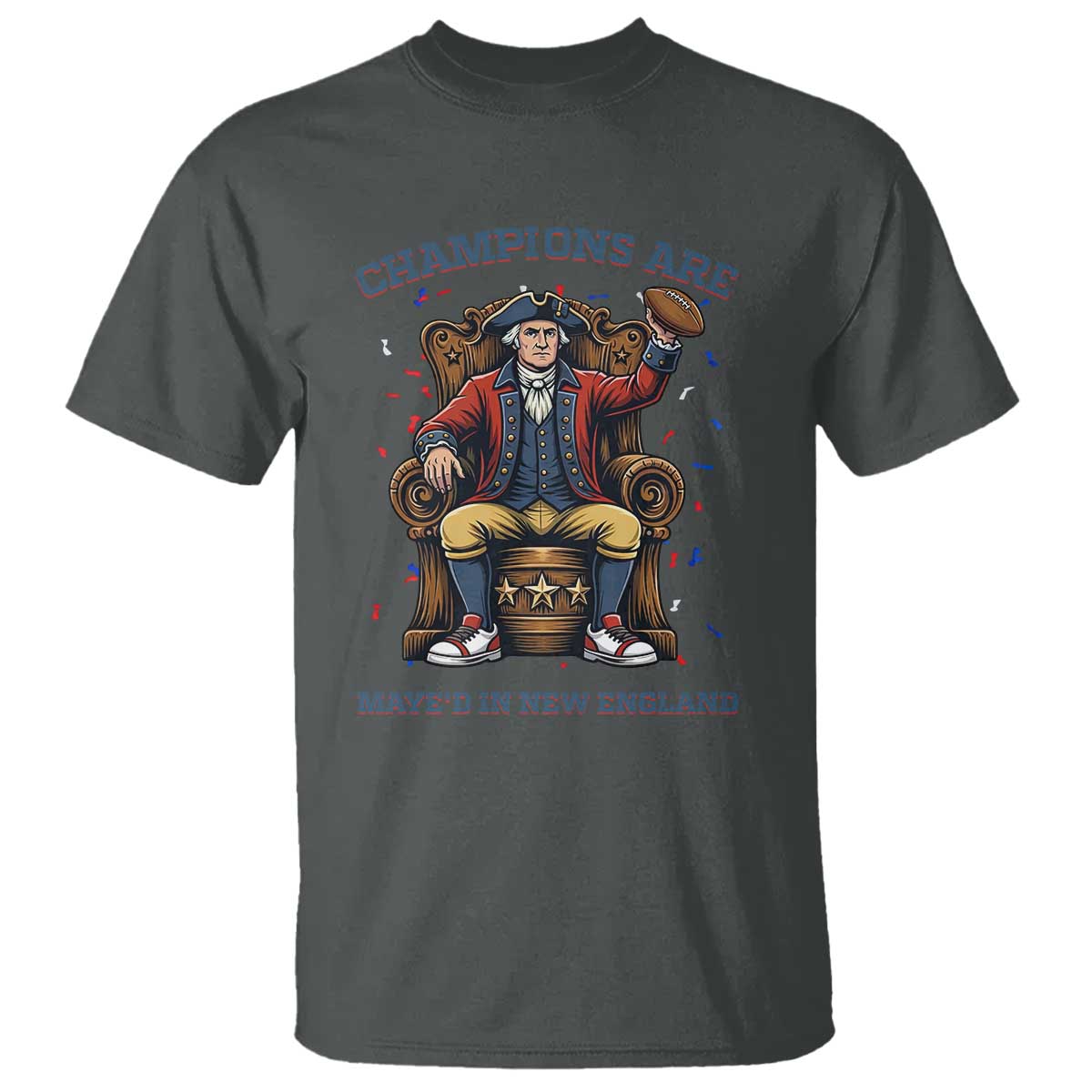 Champions Are Maye'd In NE T Shirt Football Quarterback Number 10 TS12 Dark Heather Print Your Wear