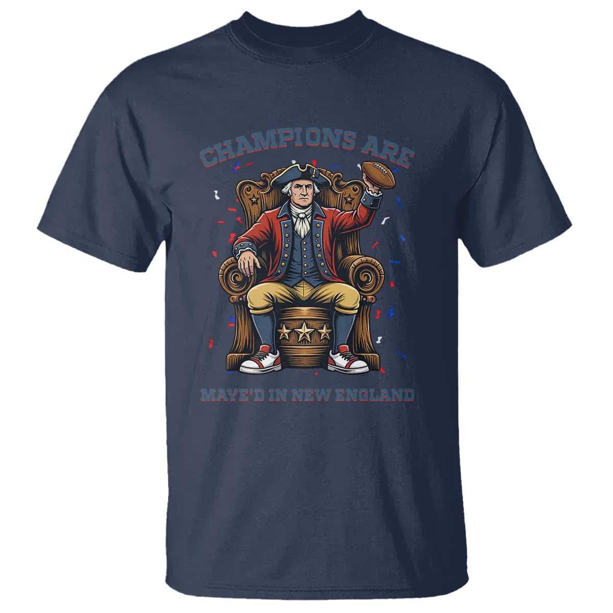 Champions Are Maye'd In NE T Shirt Football Quarterback Number 10 TS12 Navy Print Your Wear