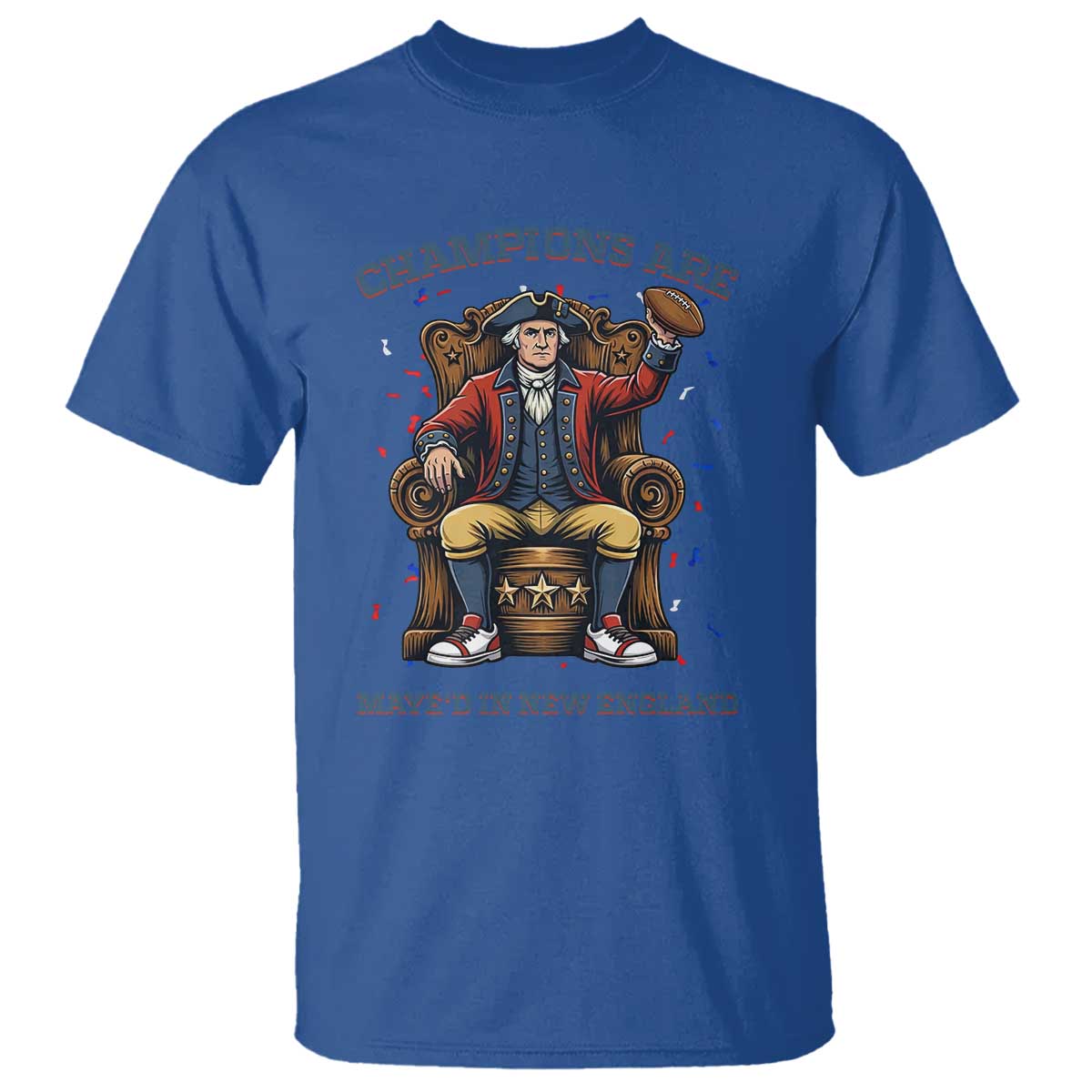 Champions Are Maye'd In NE T Shirt Football Quarterback Number 10 TS12 Royal Blue Print Your Wear