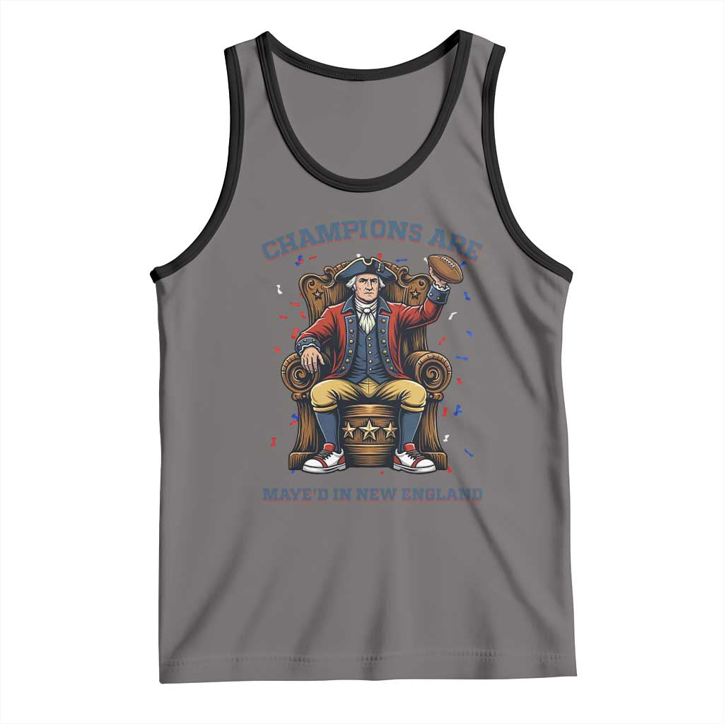 Champions Are Maye'd In NE Tank Top Football Quarterback Number 10 TS12 Deep Heather Black Print Your Wear