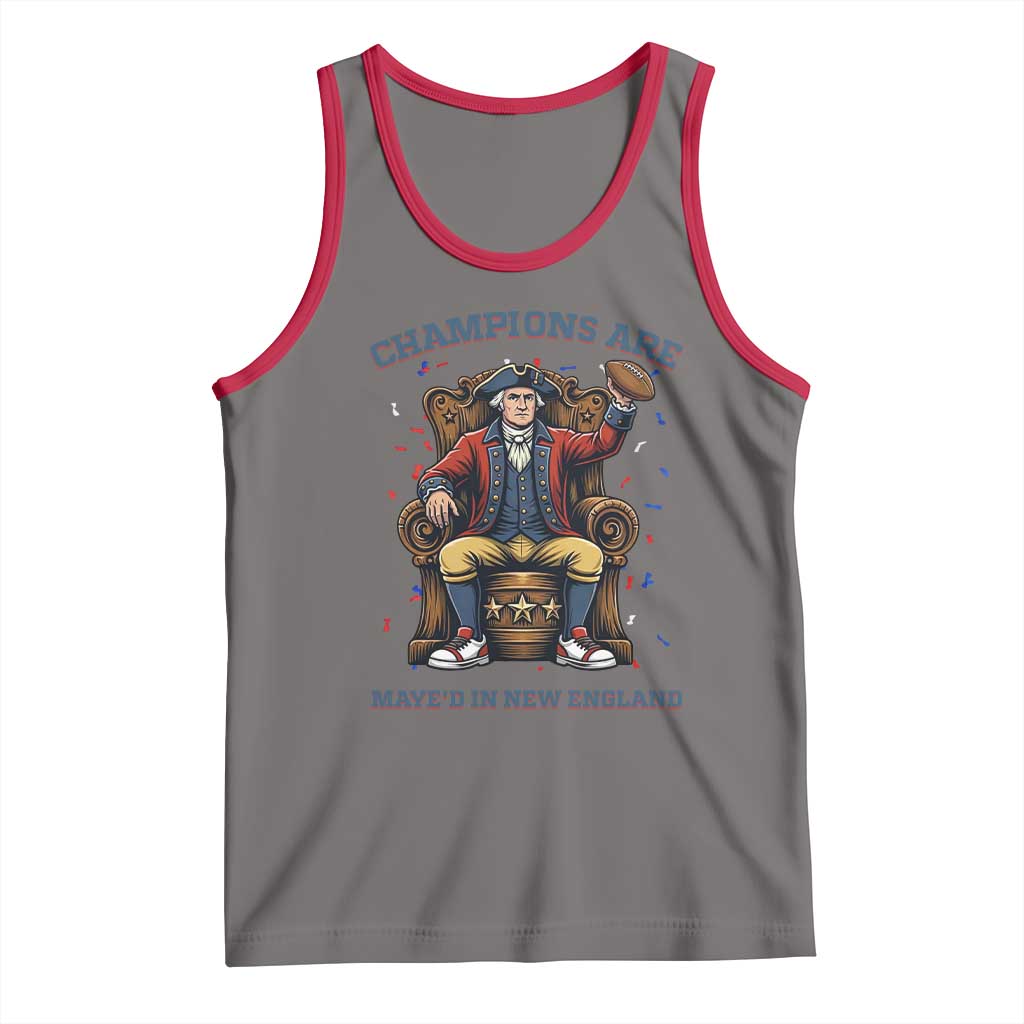 Champions Are Maye'd In NE Tank Top Football Quarterback Number 10 TS12 Deep Heather Red Print Your Wear