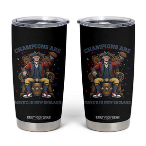 Champions Are Maye'd In NE Tumbler Cup Football Quarterback Number 10 TS12 Black Print Your Wear