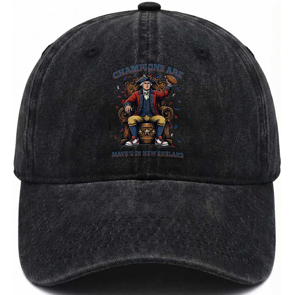 Champions Are Maye'd In NE Washed Cotton Baseball Cap Football Quarterback Number 10 TS12 Print Your Wear