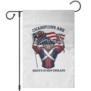 Champions Are Maye'd In New England Garden Flag Funny Quarterback Football Fan TS12 White Print Your Wear