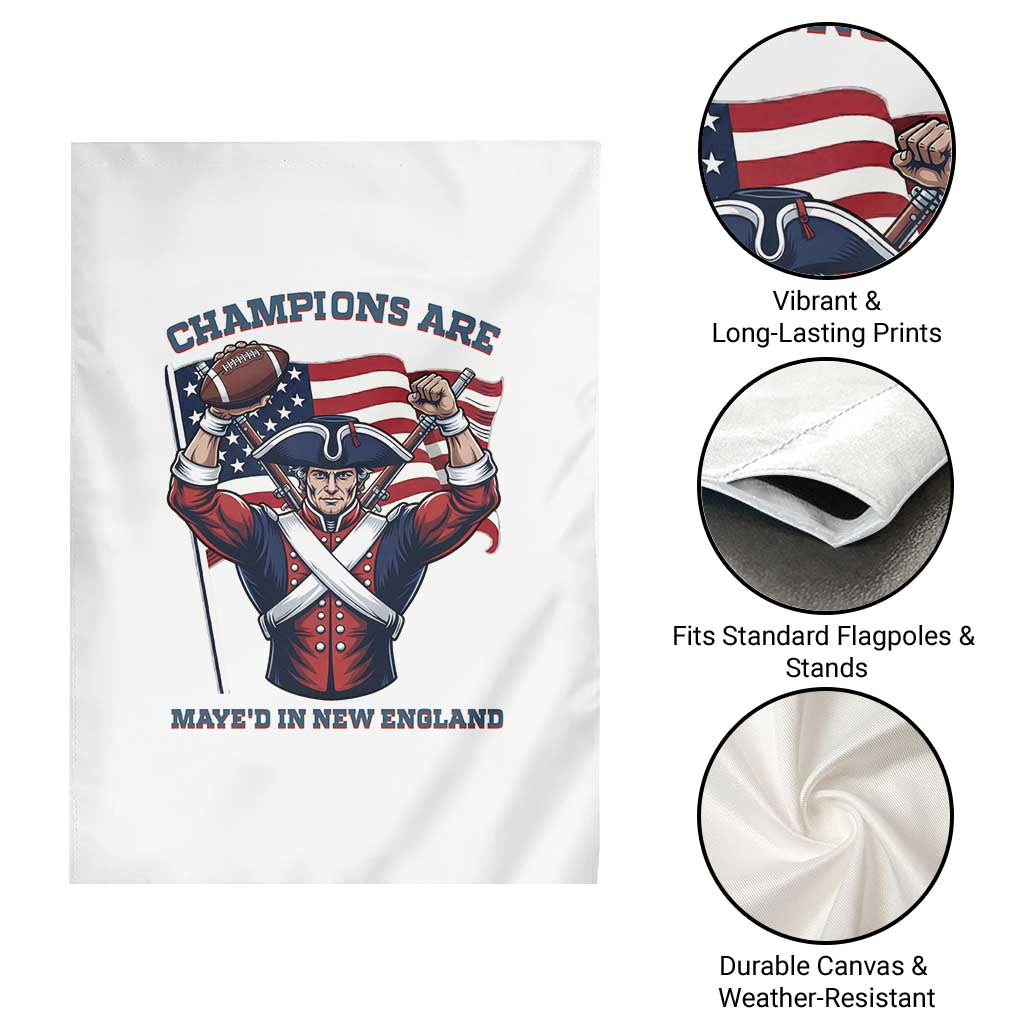 Champions Are Maye'd In New England Garden Flag Funny Quarterback Football Fan TS12 Print Your Wear