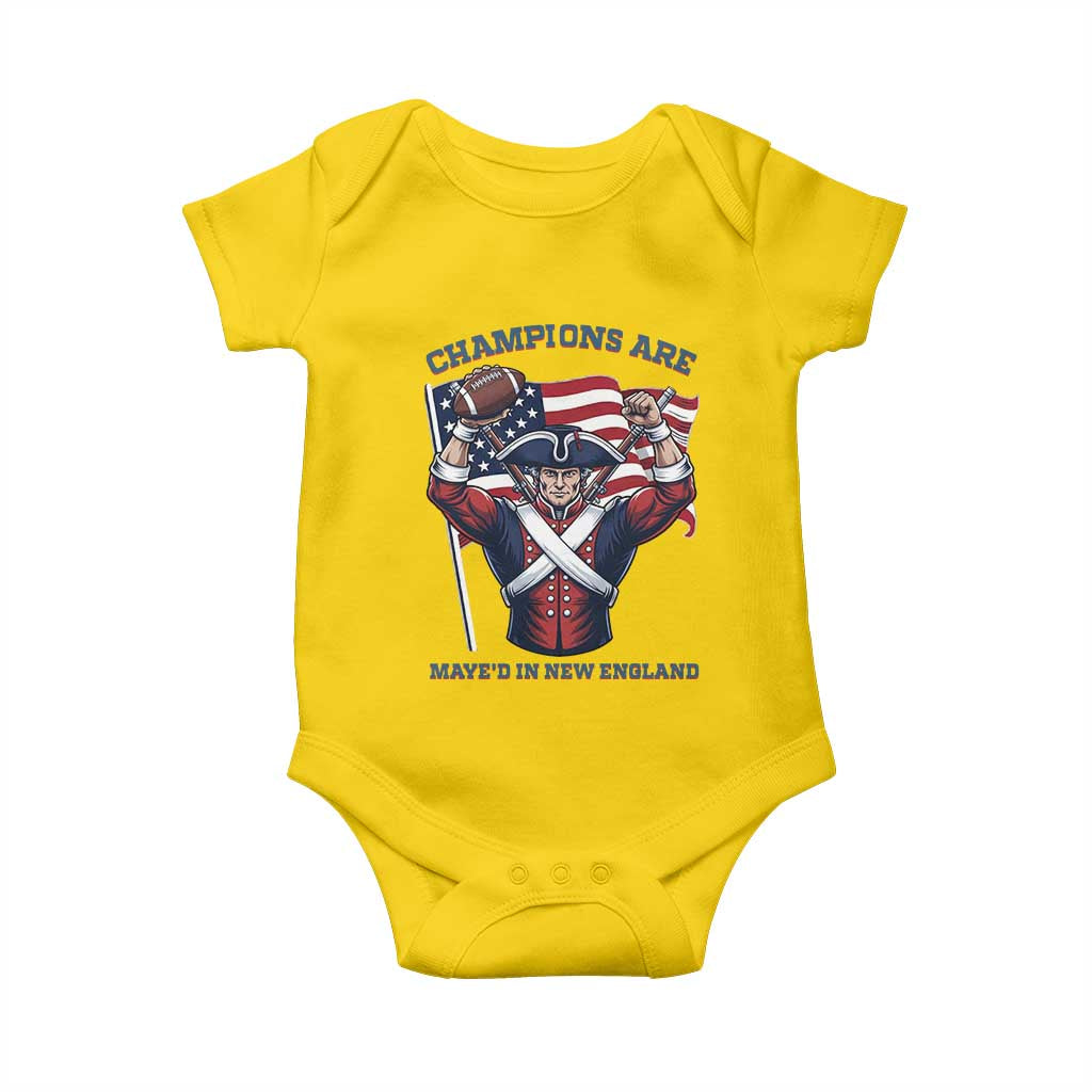 Champions Are Maye'd In New England Baby Onesie Funny Quarterback Football Fan TS12 Daisy Print Your Wear