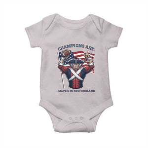Champions Are Maye'd In New England Baby Onesie Funny Quarterback Football Fan TS12 Ice Gray Print Your Wear