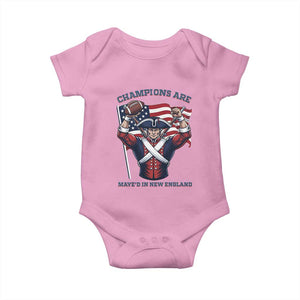 Champions Are Maye'd In New England Baby Onesie Funny Quarterback Football Fan TS12 Light Pink Print Your Wear