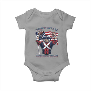 Champions Are Maye'd In New England Baby Onesie Funny Quarterback Football Fan TS12 Sport Gray Print Your Wear