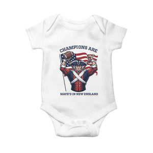 Champions Are Maye'd In New England Baby Onesie Funny Quarterback Football Fan TS12 White Print Your Wear