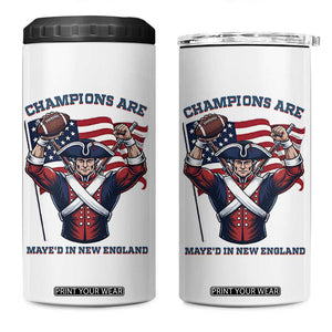 Champions Are Maye'd In New England 4 in 1 Can Cooler Tumbler Funny Quarterback Football Fan TS12 One Size: 16 oz White Print Your Wear