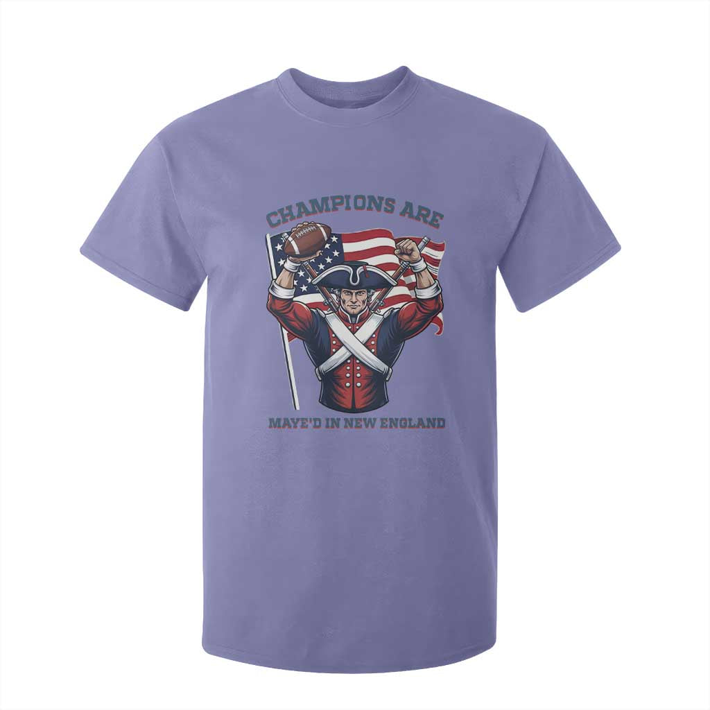 Champions Are Maye'd In New England T Shirt For Kid Funny Quarterback Football Fan TS12 Violet Print Your Wear