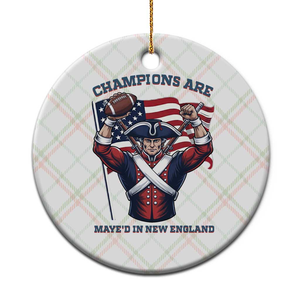 Champions Are Maye'd In New England Ceramic Ornament Funny Quarterback Football Fan TS12 1pc Christmas Plaid Print Your Wear