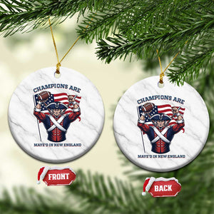 Champions Are Maye'd In New England Ceramic Ornament Funny Quarterback Football Fan TS12 1pc White Marble Print Your Wear