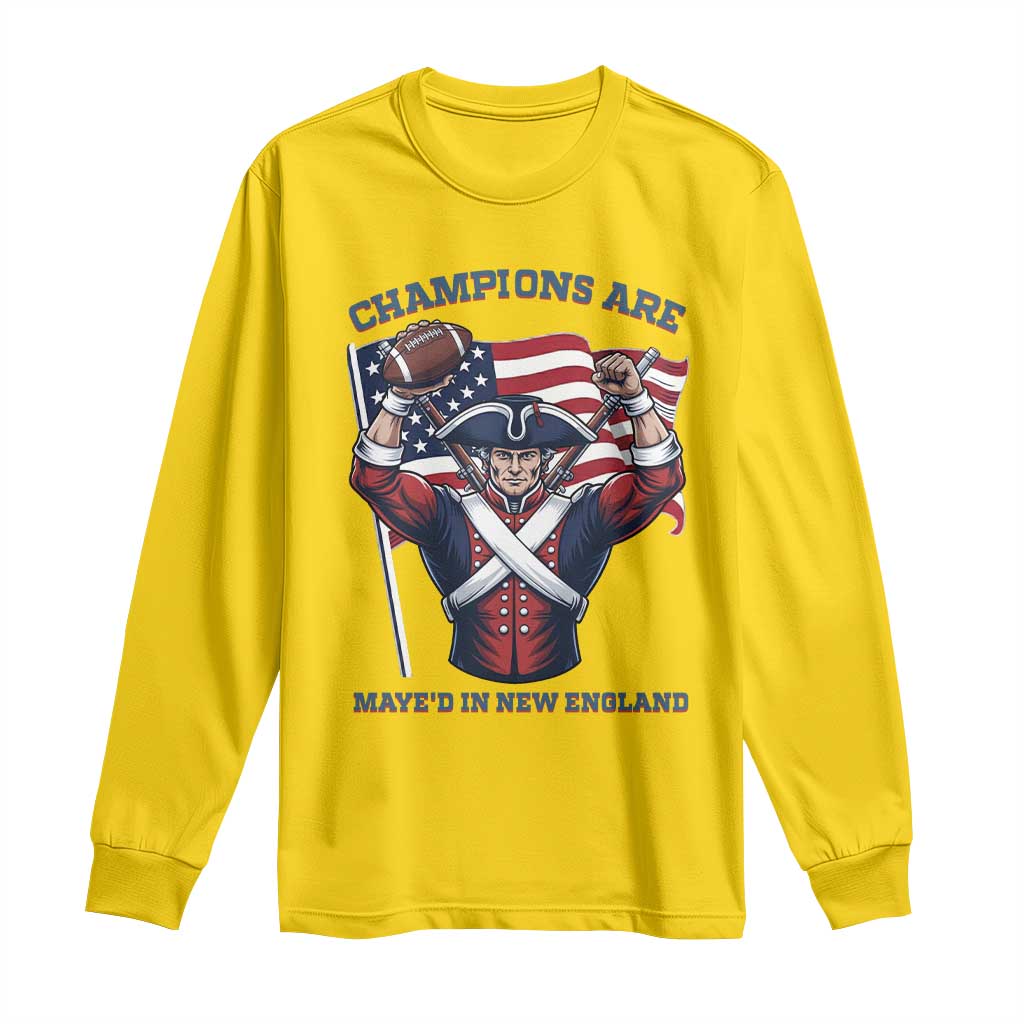 Champions Are Maye'd In New England Long Sleeve Shirt Funny Quarterback Football Fan TS12 Daisy Print Your Wear