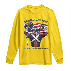 Champions Are Maye'd In New England Long Sleeve Shirt Funny Quarterback Football Fan TS12 Daisy Print Your Wear