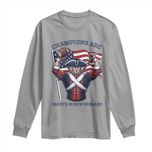 Champions Are Maye'd In New England Long Sleeve Shirt Funny Quarterback Football Fan TS12 Sport Gray Print Your Wear
