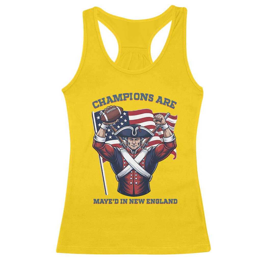 Champions Are Maye'd In New England Racerback Tank Top Funny Quarterback Football Fan TS12 Daisy Print Your Wear