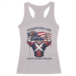 Champions Are Maye'd In New England Racerback Tank Top Funny Quarterback Football Fan TS12 Ice Gray Print Your Wear