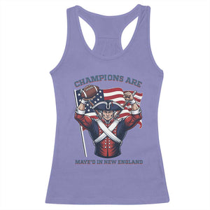 Champions Are Maye'd In New England Racerback Tank Top Funny Quarterback Football Fan TS12 Violet Print Your Wear