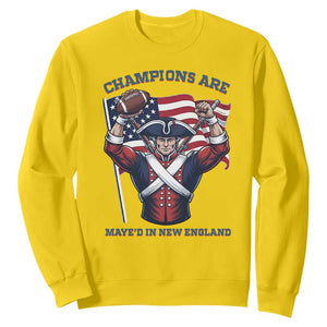 Champions Are Maye'd In New England Sweatshirt Funny Quarterback Football Fan TS12 Daisy Print Your Wear