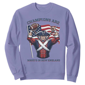 Champions Are Maye'd In New England Sweatshirt Funny Quarterback Football Fan TS12 Violet Print Your Wear