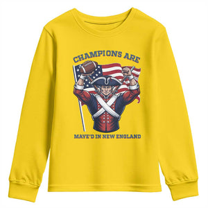 Champions Are Maye'd In New England Youth Sweatshirt Funny Quarterback Football Fan TS12 Daisy Print Your Wear