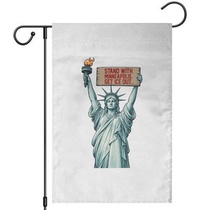 Stand With Minneapolis Garden Flag Statue Of Liberty Torch Justice Support TS12 White Print Your Wear