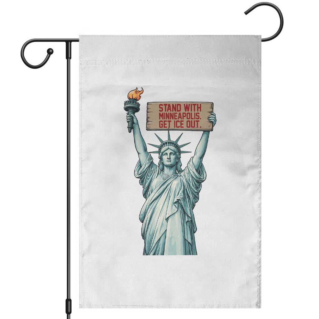 Stand With Minneapolis Garden Flag Statue Of Liberty Torch Justice Support TS12 White Print Your Wear