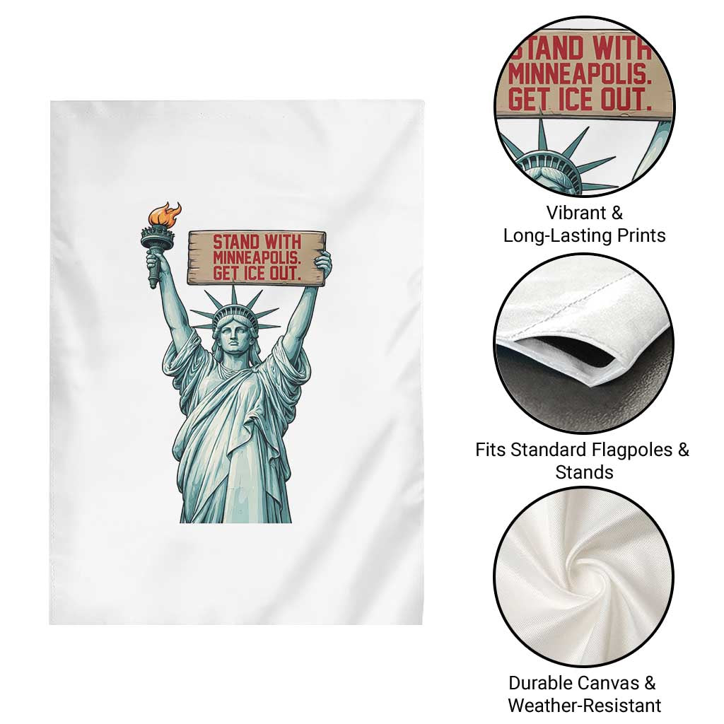 Stand With Minneapolis Garden Flag Statue Of Liberty Torch Justice Support TS12 Print Your Wear