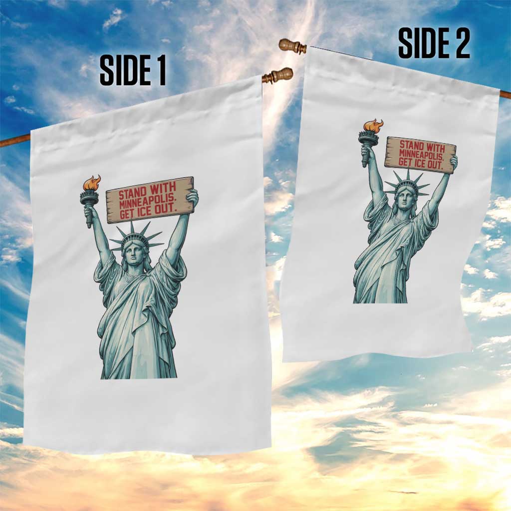 Stand With Minneapolis Garden Flag Statue Of Liberty Torch Justice Support TS12 Print Your Wear