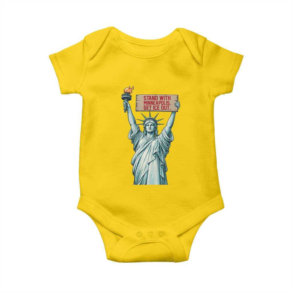 Stand With Minneapolis Baby Onesie Statue Of Liberty Torch Justice Support TS12 Daisy Print Your Wear