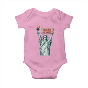Stand With Minneapolis Baby Onesie Statue Of Liberty Torch Justice Support TS12 Light Pink Print Your Wear