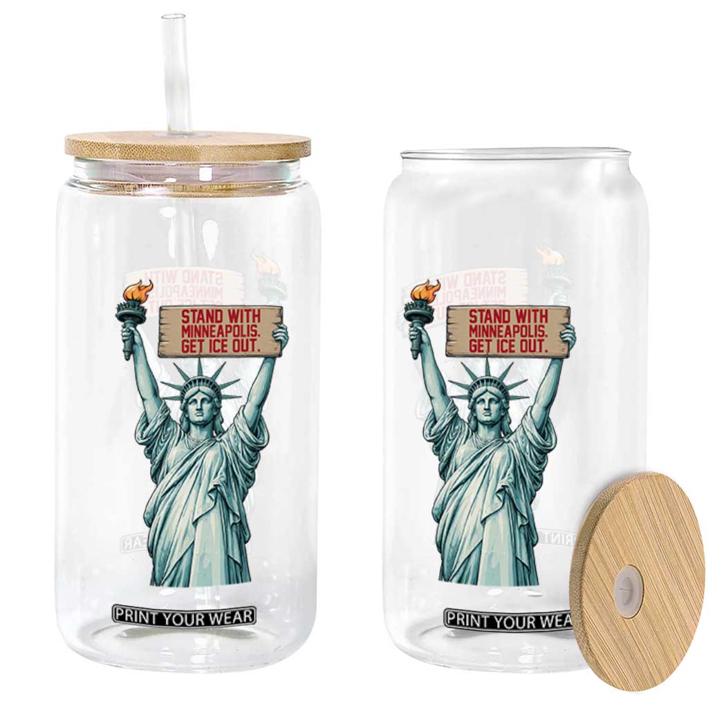 Stand With Minneapolis Glass Can Statue Of Liberty Torch Justice Support TS12 Print Your Wear