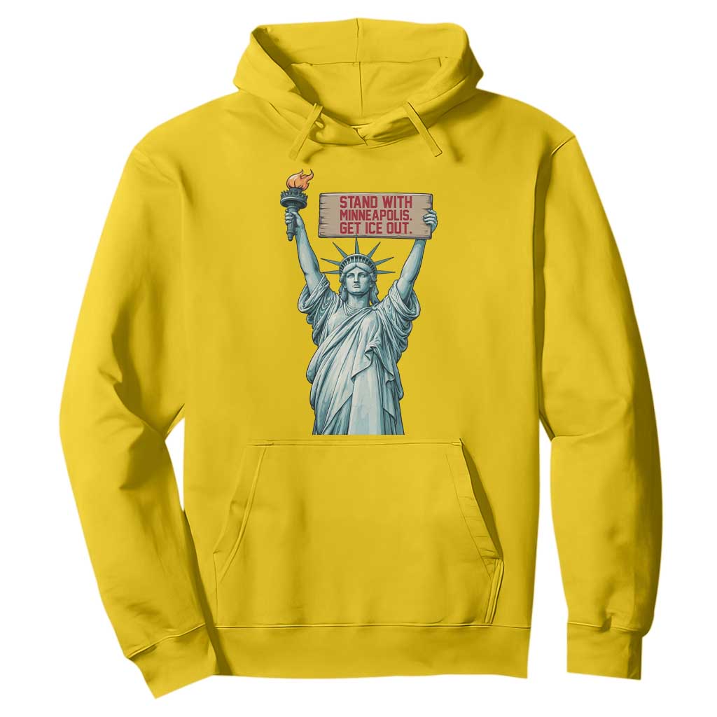 Stand With Minneapolis Hoodie Statue Of Liberty Torch Justice Support TS12 Daisy Print Your Wear