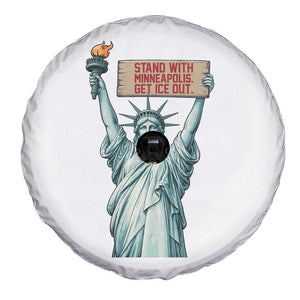 Stand With Minneapolis Spare Tire Cover Statue Of Liberty Torch Justice Support TS12 Print Your Wear