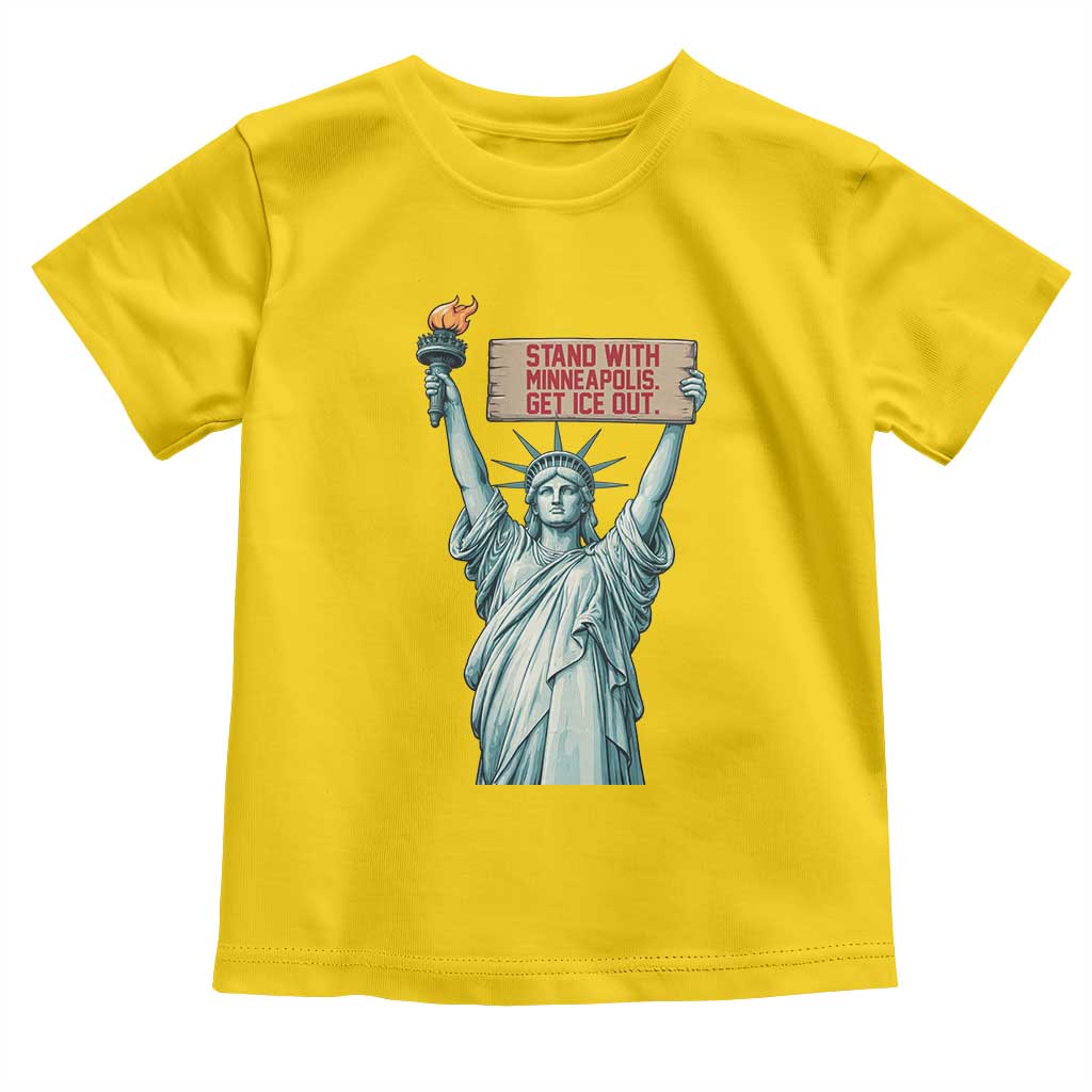 Stand With Minneapolis Toddler T Shirt Statue Of Liberty Torch Justice Support TS12 Daisy Print Your Wear