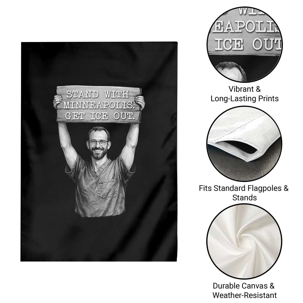 Stand With Minneapolis Garden Flag Alex Pretti Memorial ICU Nurse Support TS12 Print Your Wear