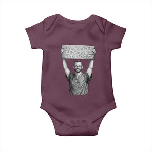 Stand With Minneapolis Baby Onesie Alex Pretti Memorial ICU Nurse Support TS12 Maroon Print Your Wear
