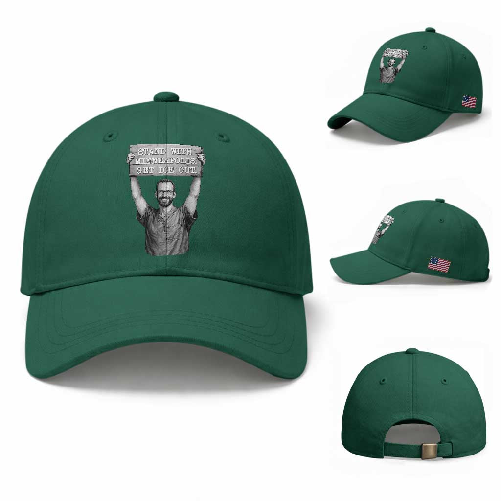 Stand With Minneapolis Baseball Cap Alex Pretti Memorial ICU Nurse Support TS12 Baseball Cap Universal Fit Irish Green Print Your Wear