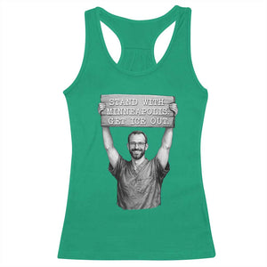 Stand With Minneapolis Racerback Tank Top Alex Pretti Memorial ICU Nurse Support TS12 Irish Green Print Your Wear