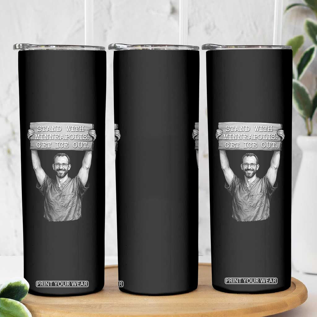 Stand With Minneapolis Skinny Tumbler Alex Pretti Memorial ICU Nurse Support TS12 Print Your Wear