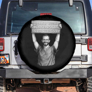 Stand With Minneapolis Spare Tire Cover Alex Pretti Memorial ICU Nurse Support TS12 No hole Black Print Your Wear