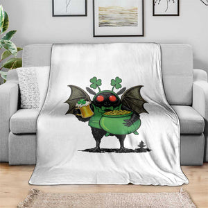 Funny Mothman Throw Blanket St Patricks Day Cryptid Gift TS12 Print Your Wear