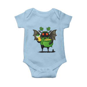 Funny Mothman Baby Onesie St Patricks Day Cryptid Gift TS12 Light Blue Print Your Wear