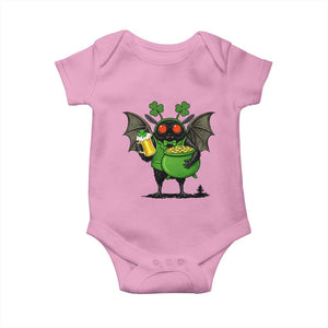 Funny Mothman Baby Onesie St Patricks Day Cryptid Gift TS12 Light Pink Print Your Wear