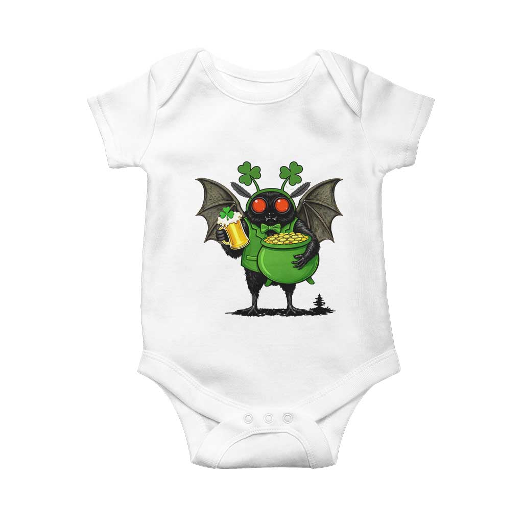 Funny Mothman Baby Onesie St Patricks Day Cryptid Gift TS12 White Print Your Wear