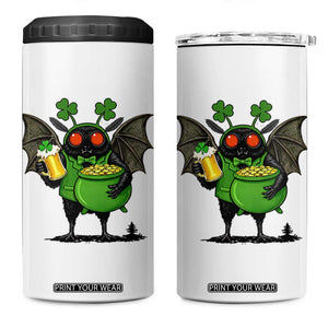 Funny Mothman 4 in 1 Can Cooler Tumbler St Patricks Day Cryptid Gift TS12 One Size: 16 oz White Print Your Wear