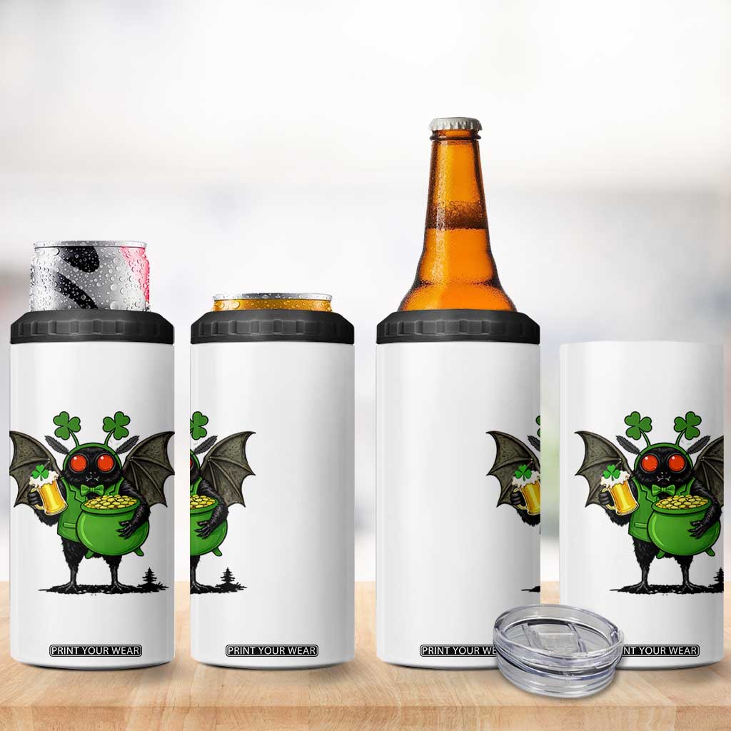 Funny Mothman 4 in 1 Can Cooler Tumbler St Patricks Day Cryptid Gift TS12 Print Your Wear